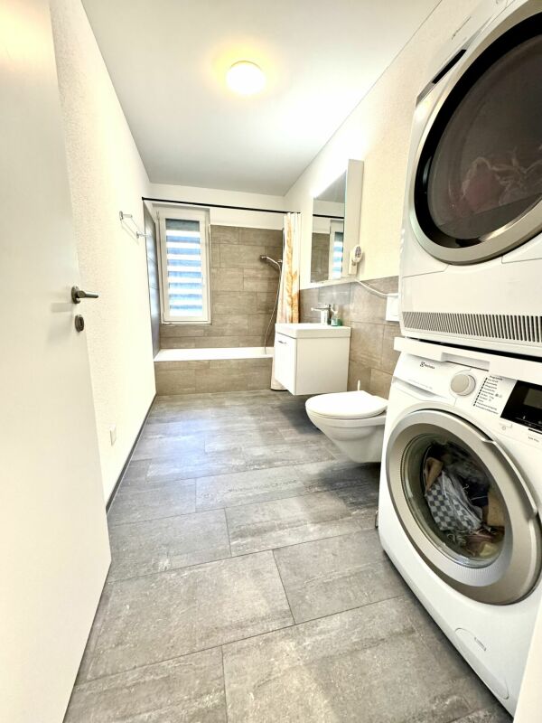 Modernes Badezimmer mit Waschküche