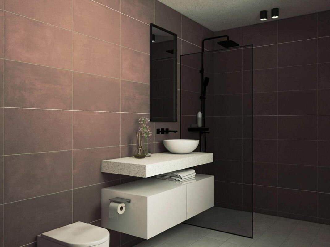 Modernes Bad mit Walk-in-Dusche