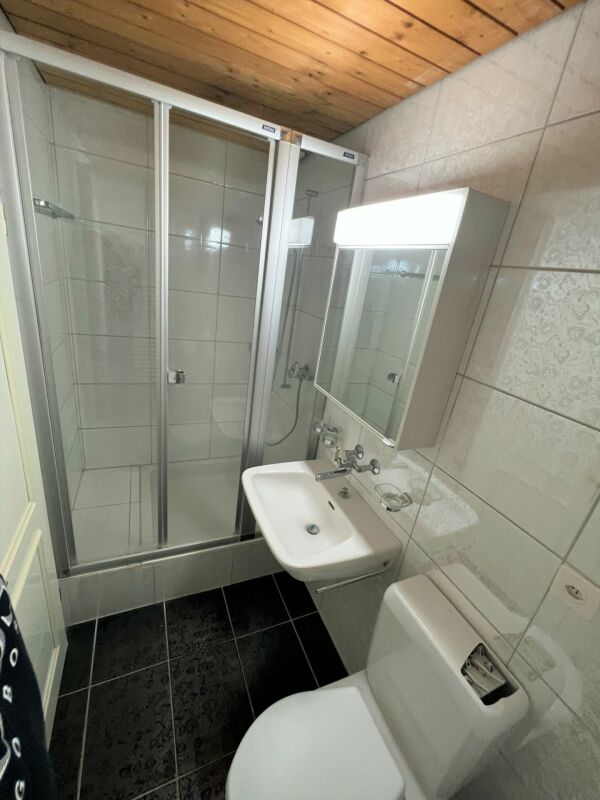 Kompaktes Badezimmer mit Dusche und WC