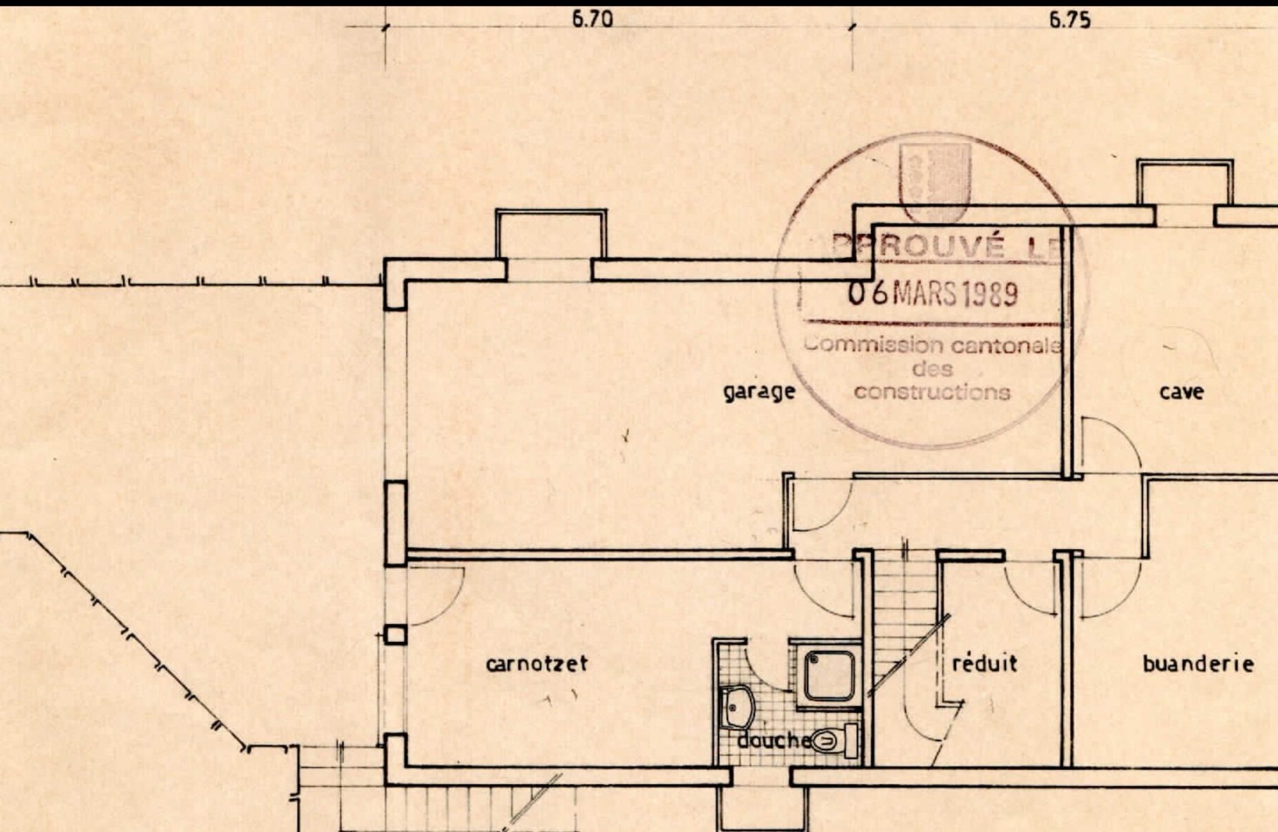 Grundriss eines Kellergeschosses