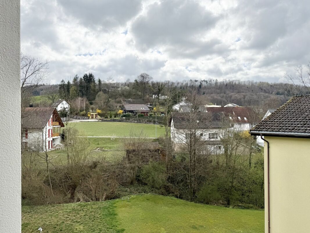 Blick ins Grüne mit Nachbarhäusern