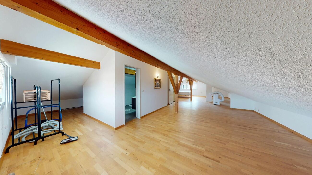 Ausgebauter Dachboden mit Dachschrägen