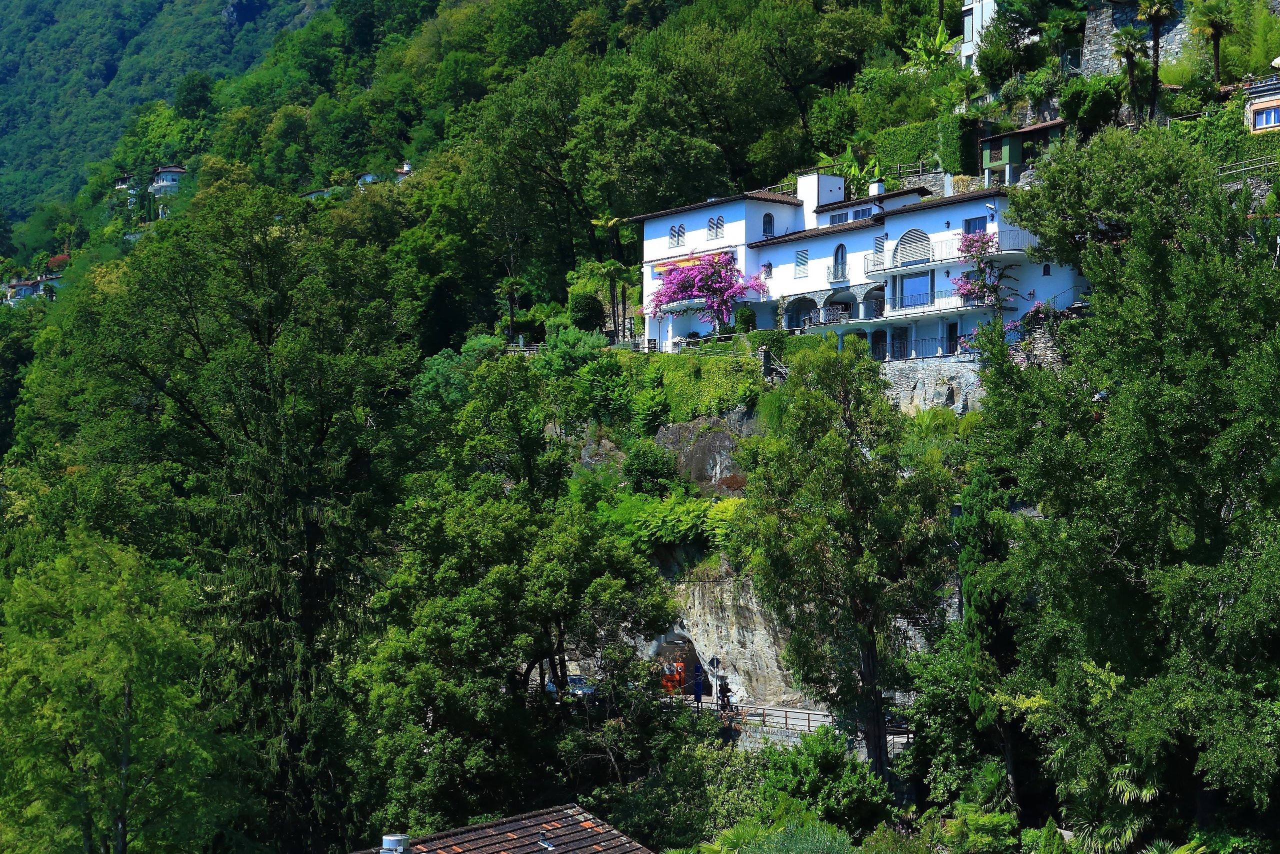 Hanglage mit Villa im Grünen