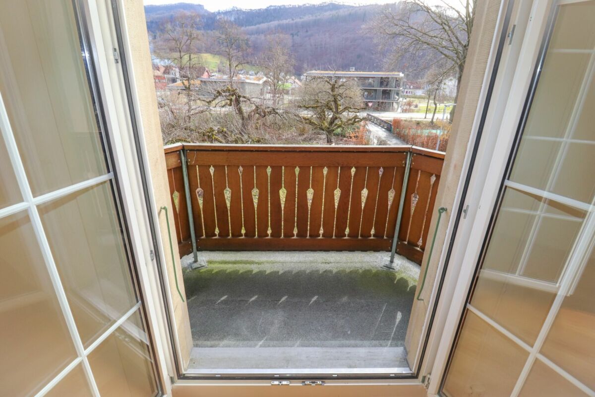 Balkon mit Bergblick