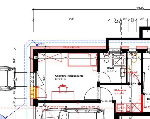 Grundriss einer Einliegerwohnung