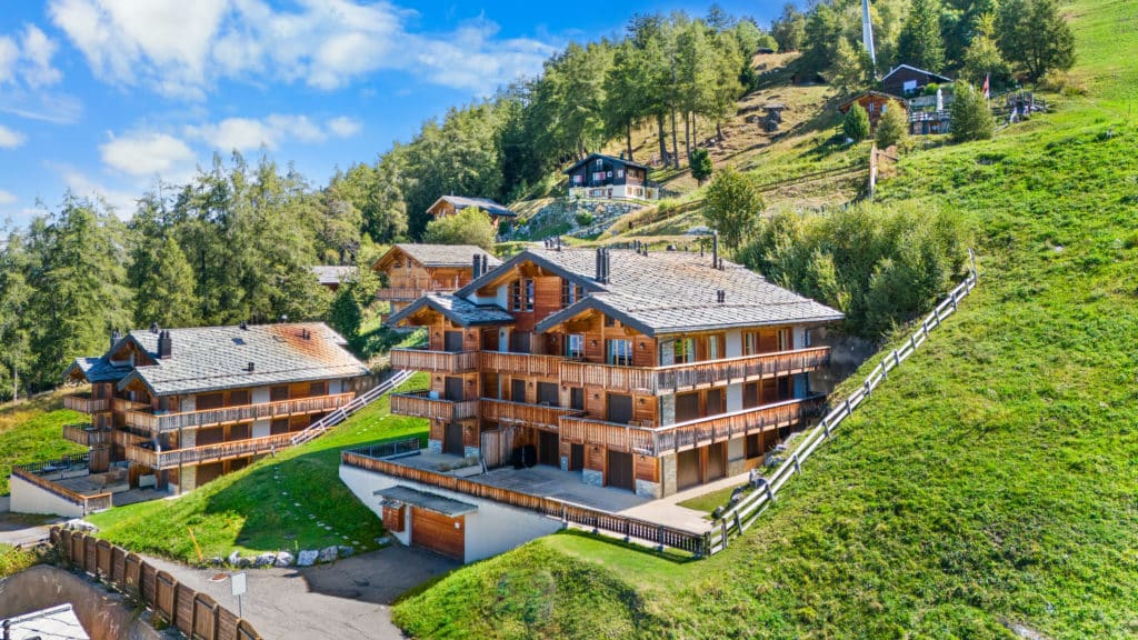 Alpine Holzchalet in Hanglage