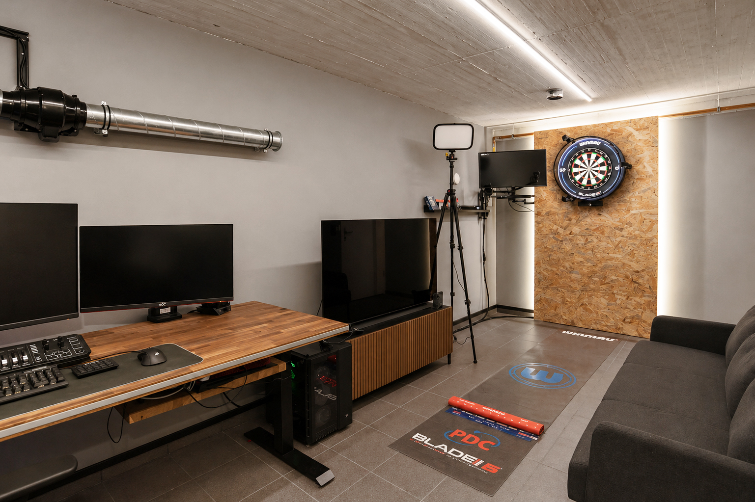 Gaming-/Freizeitraum im Keller