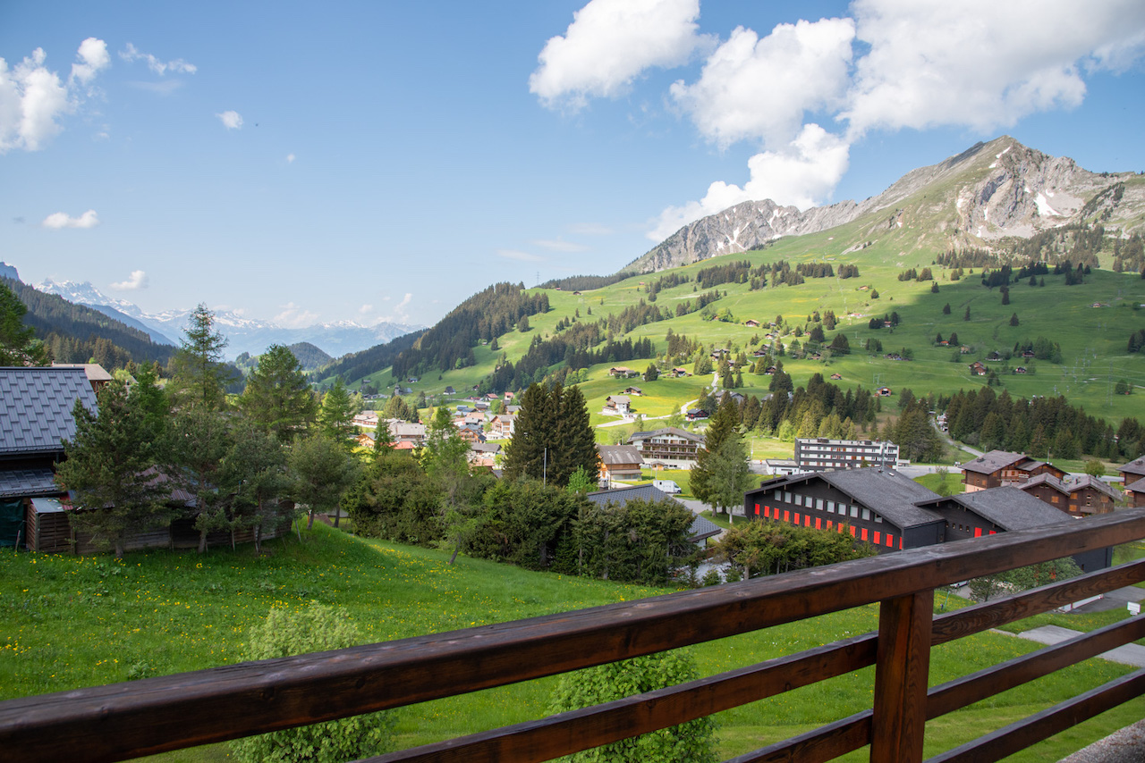 Alpenblick von einer Terrasse