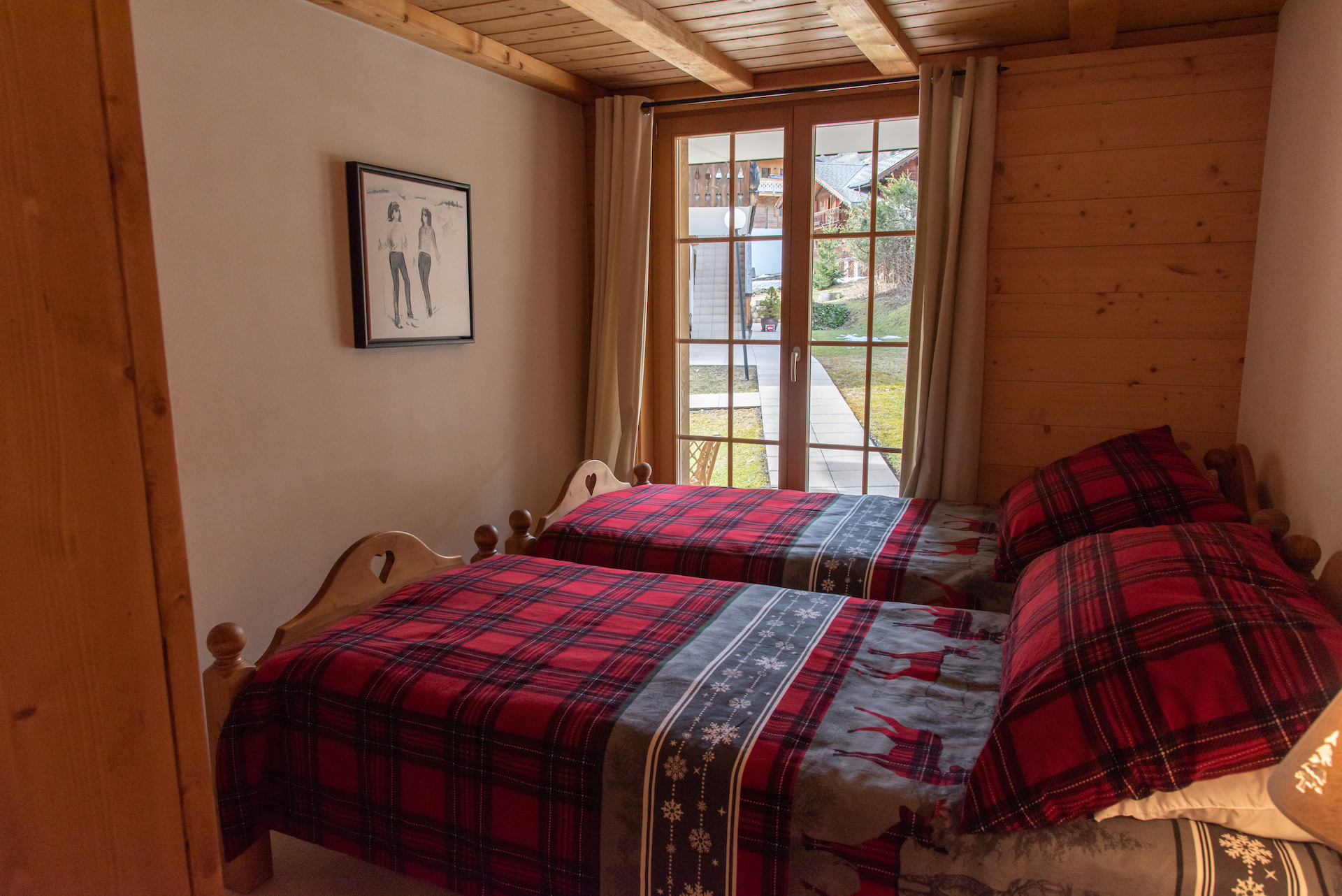Gemütliches Schlafzimmer im Chalet-Stil