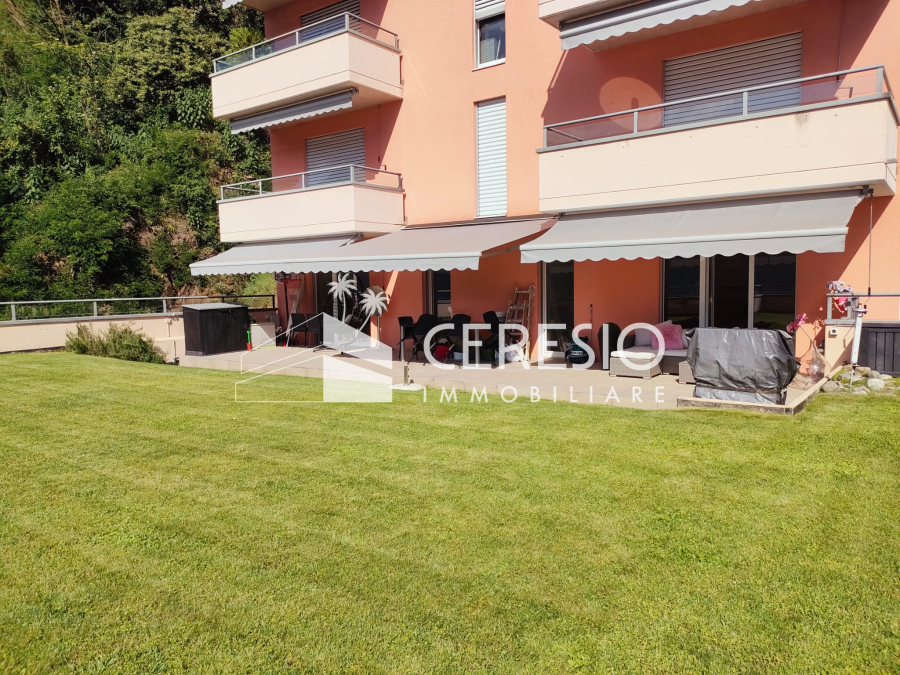 3,5-ZIMMERWOHNUNG MIT GARTEN- UND SEEBLICK IN BISSONE – Bissone