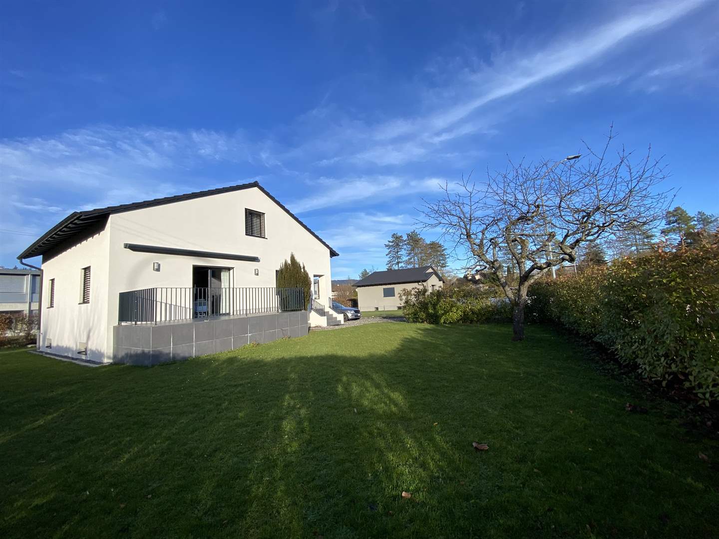 Modernes Einfamilienhaus mit Garten