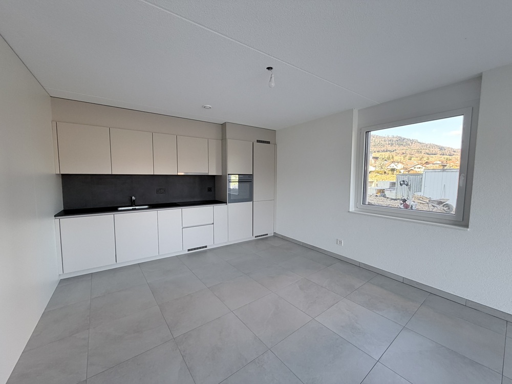 Moderne Küche mit großem Fenster