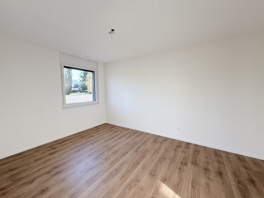 Heller leerer Raum mit Holzoptikboden