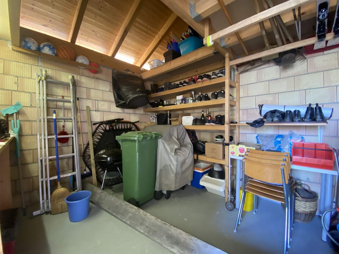 Abstellraum in der Garage