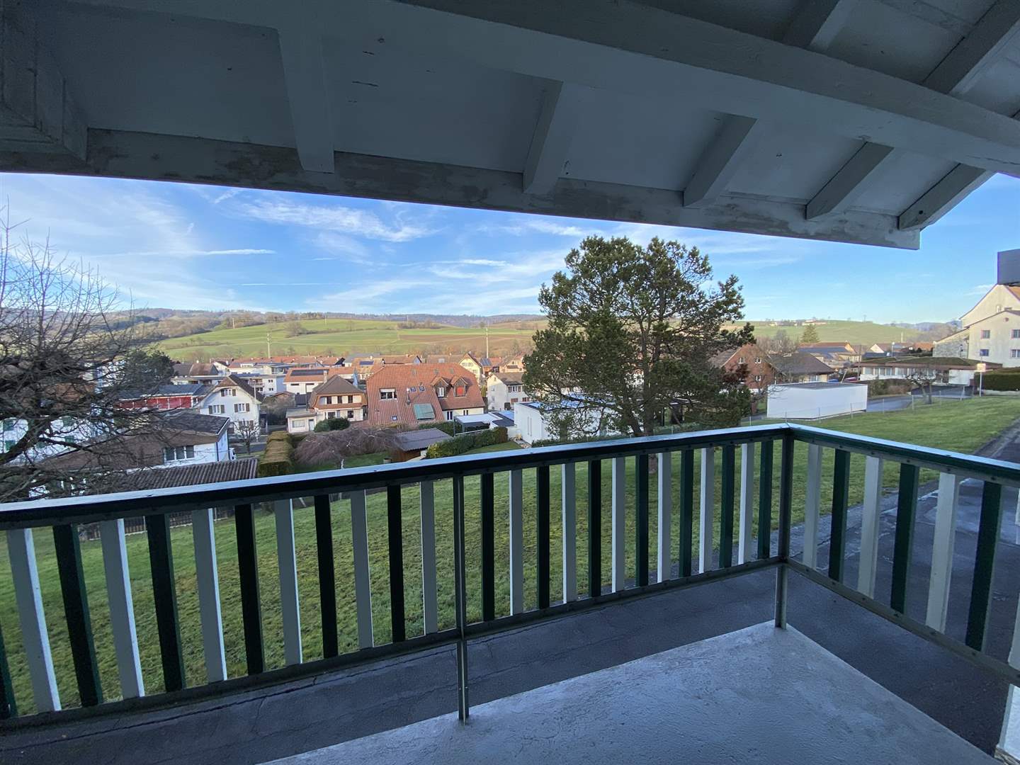Balkon mit Blick ins Grüne