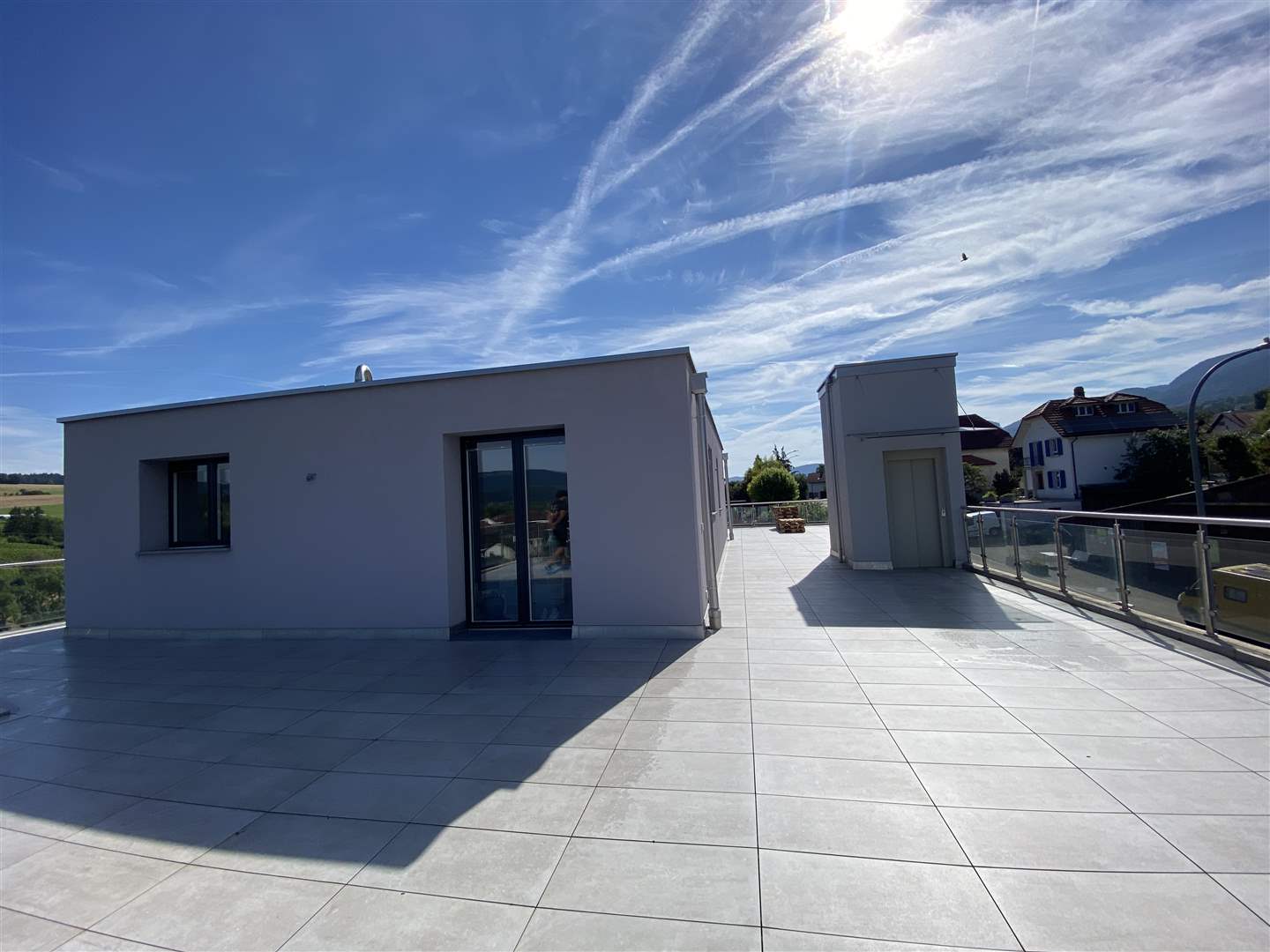 Dachterrasse eines modernen Gebäudes