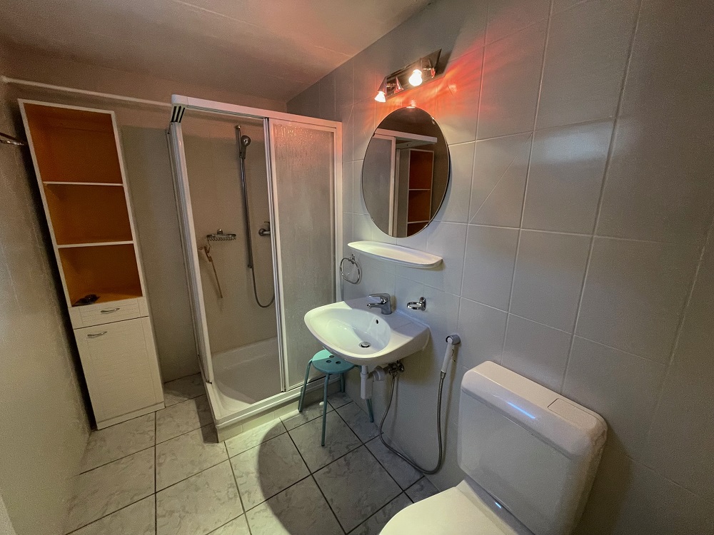 Badezimmer mit Dusche und WC