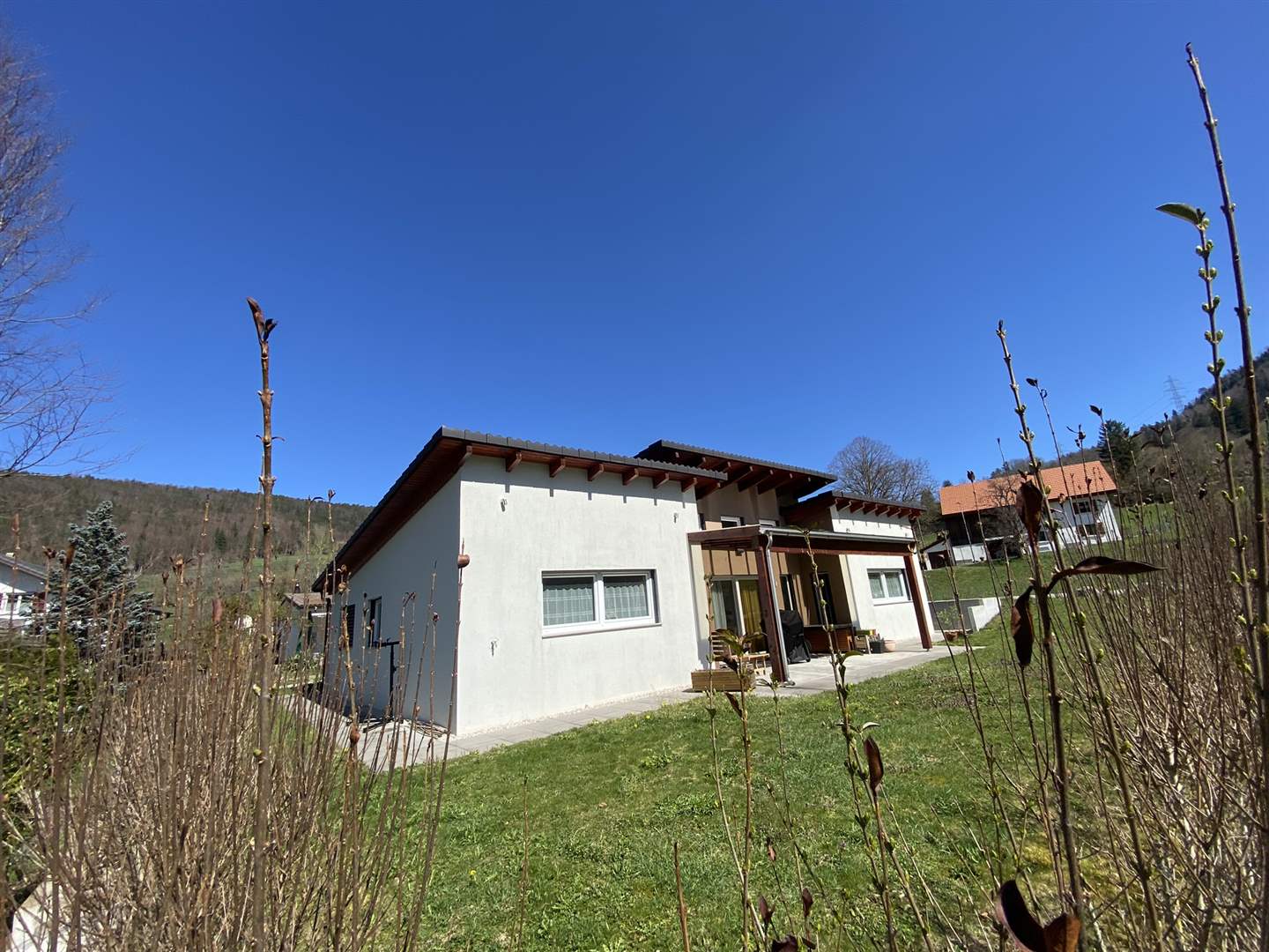 Modernes Einfamilienhaus mit Garten