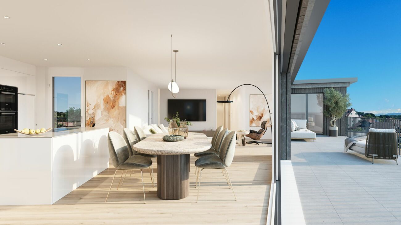 3.5 Zi. Attikawohnung im Neubau MFH Ruediland – Wolfhausen
