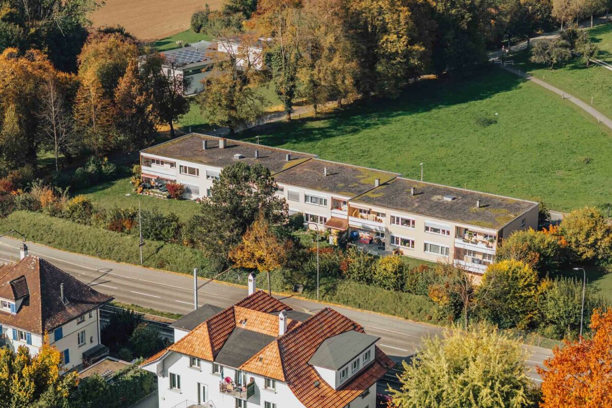 Luftaufnahme einer Wohnanlage
