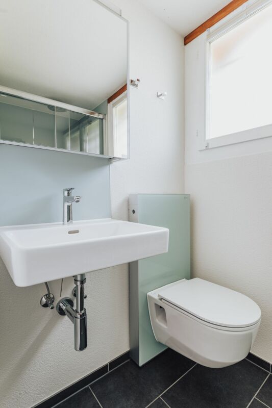 Modernes Gäste-WC mit Waschtisch