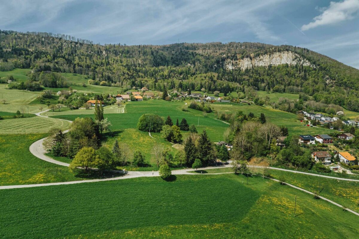 Landschaft mit Talblick