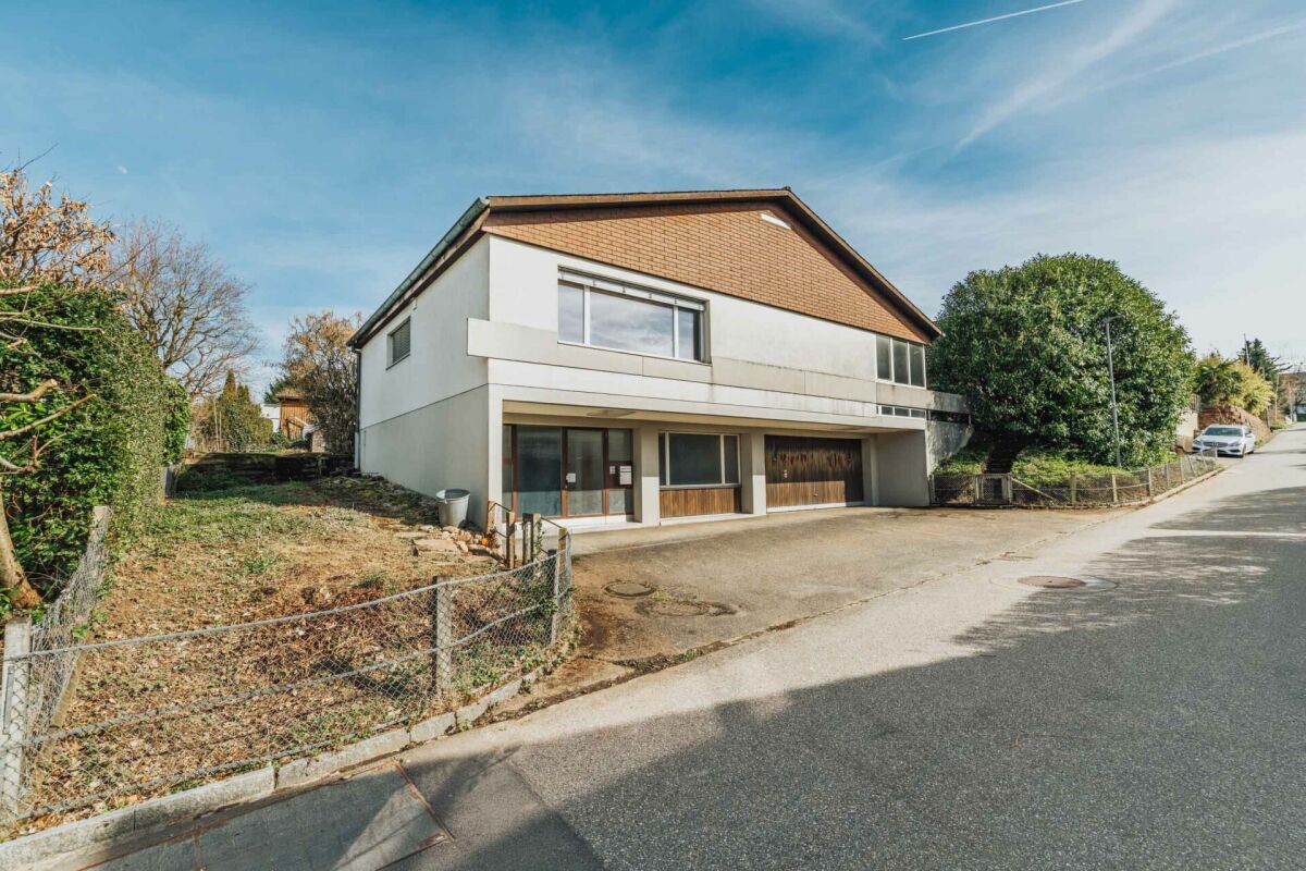 Einfamilienhaus mit Straßenansicht