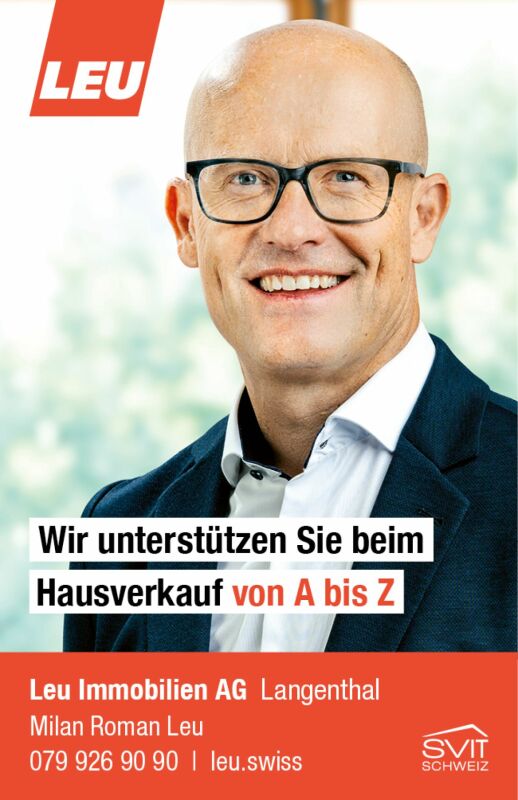 Immobilien-Werbeanzeige mit Porträt
