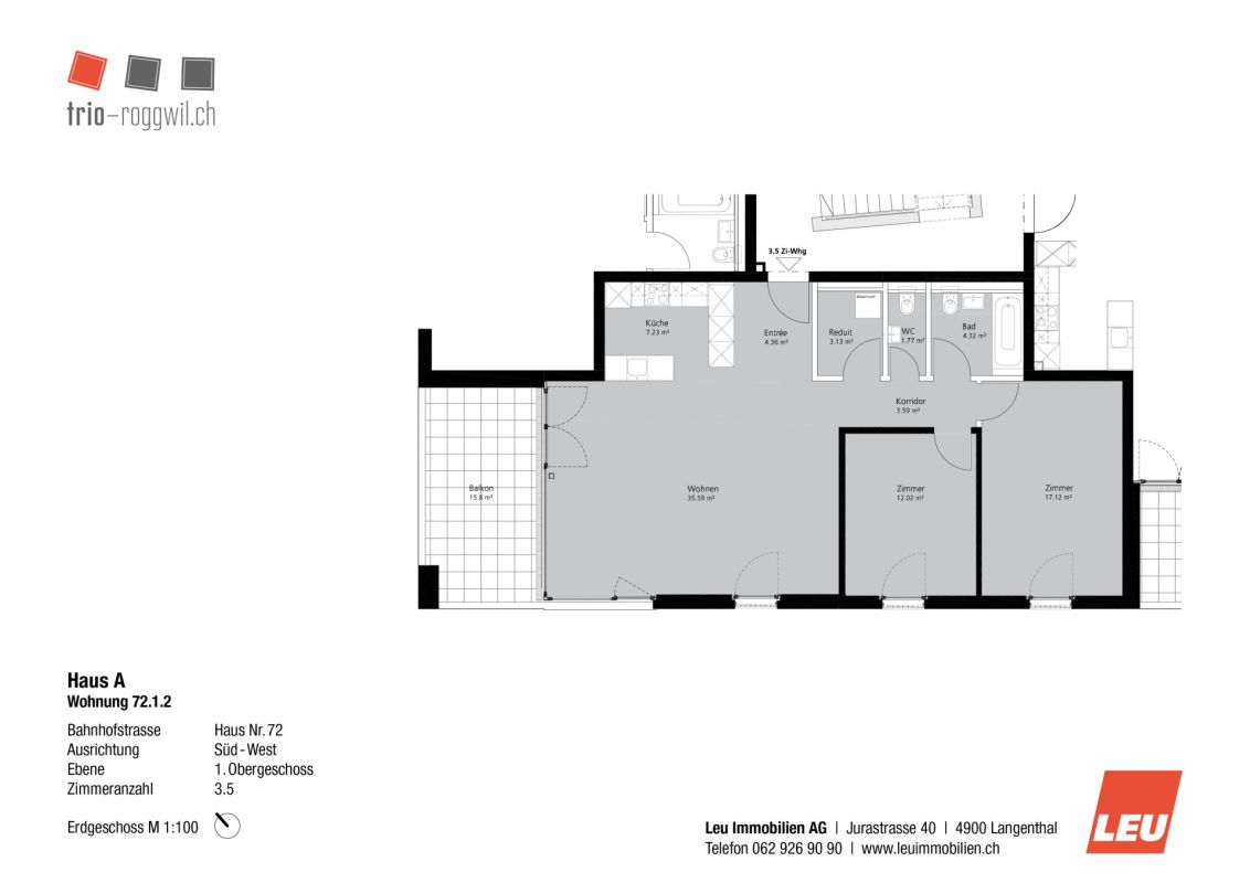 Grundriss einer Wohnung