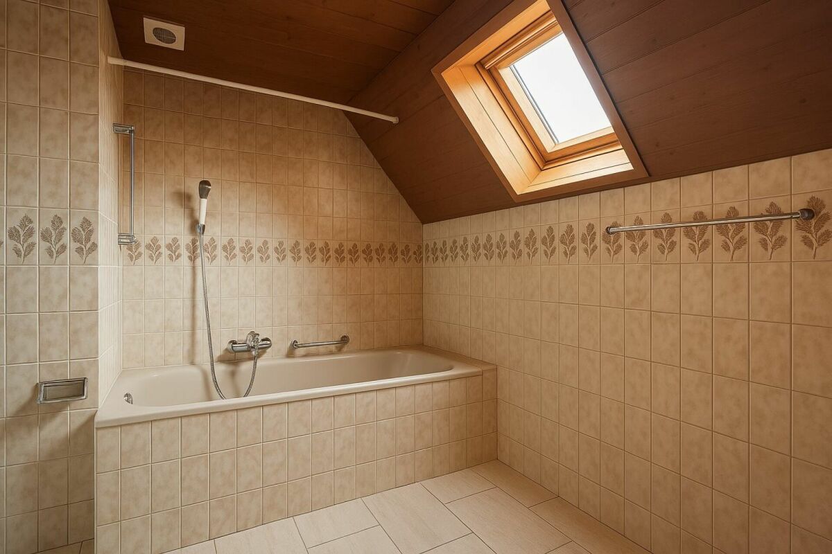 Dachbad mit Badewanne