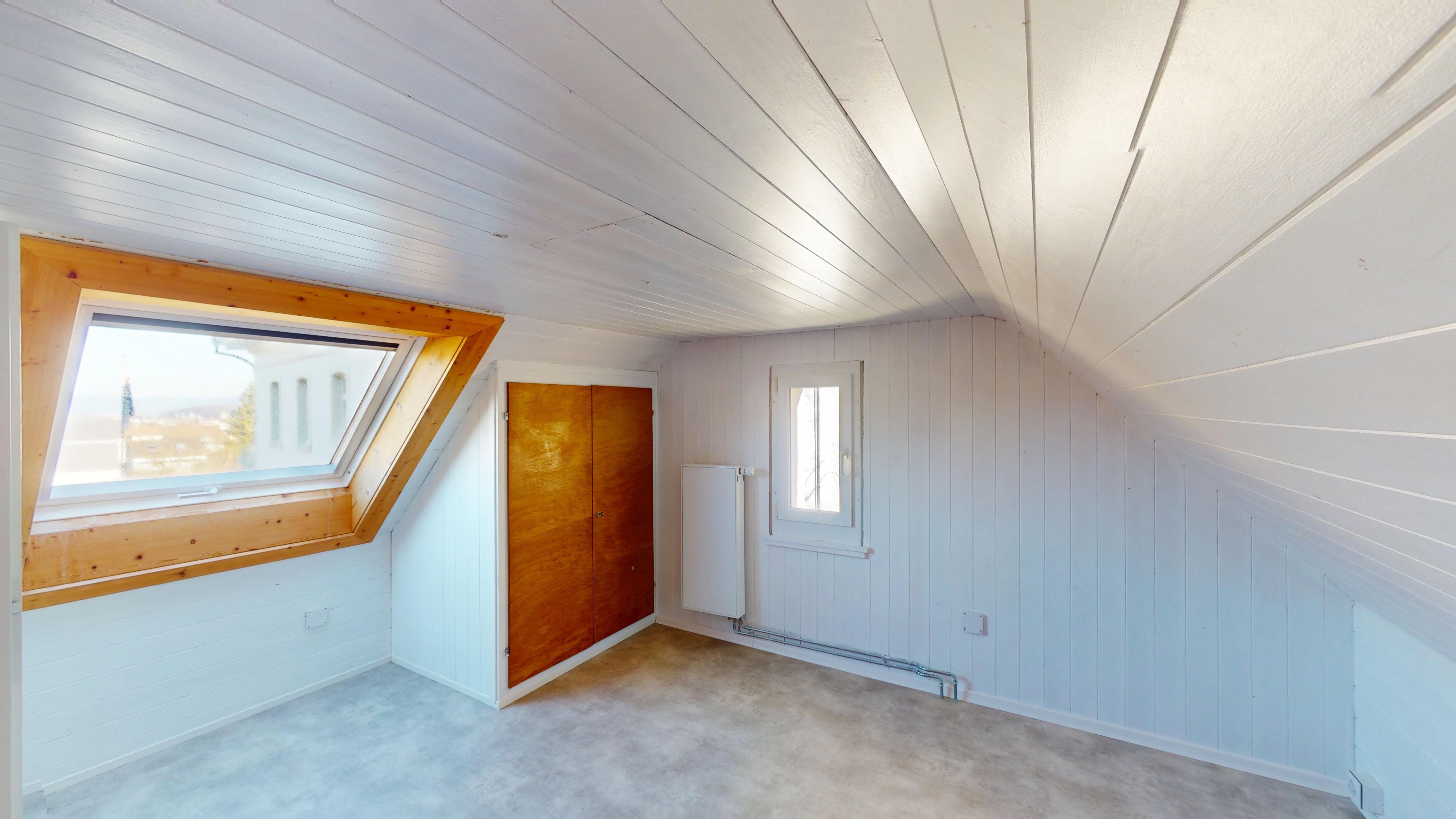 Ausgebauter Dachraum mit Dachfenster