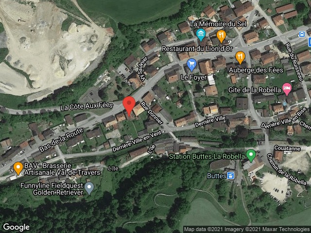Satellitenansicht eines Dorf-/Ortskerns