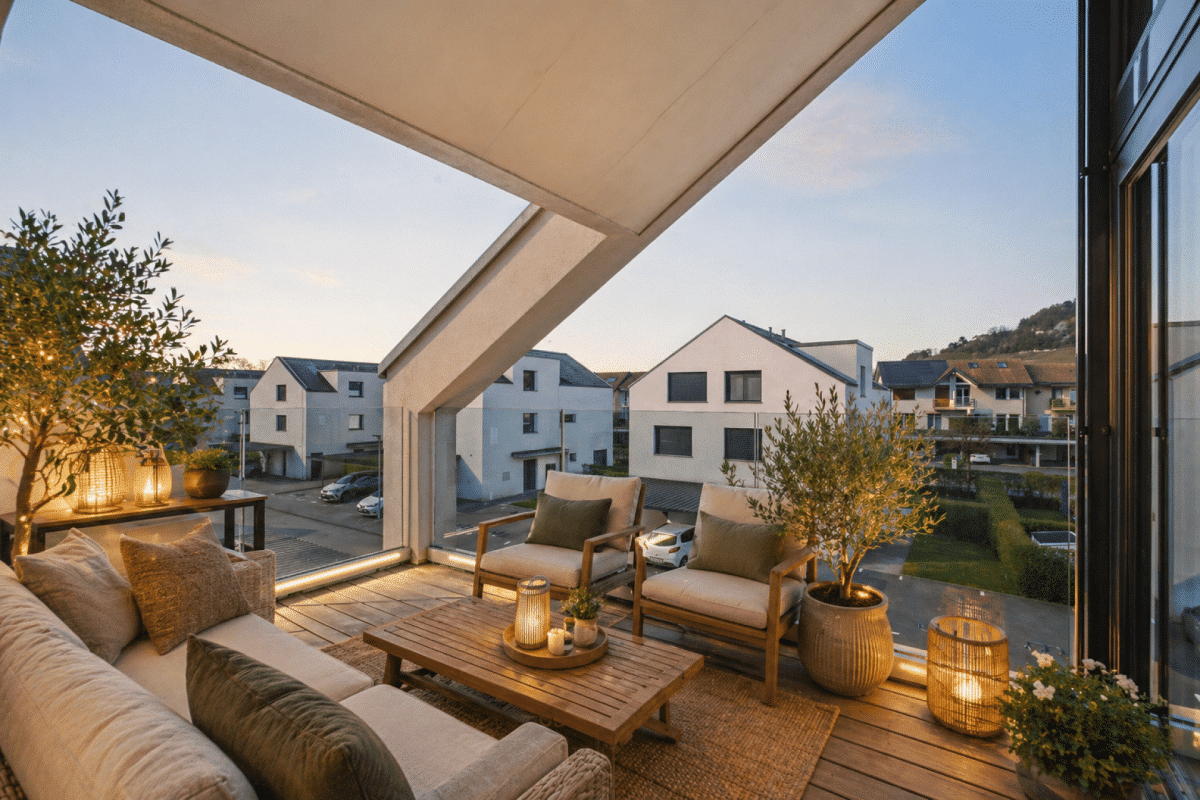 * RESERVIERT* — 97m2 Penthouse mit Balkon und Garten in Sugiez – Sugiez