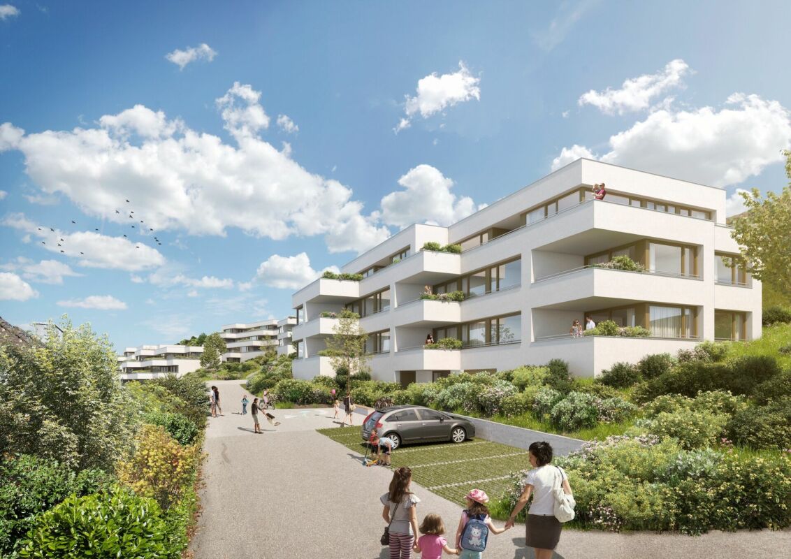 Moderne Wohnanlage mit Balkonen
