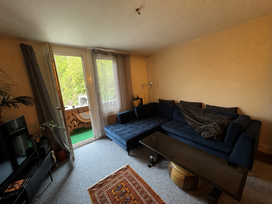 Wohnzimmer mit Balkonzugang