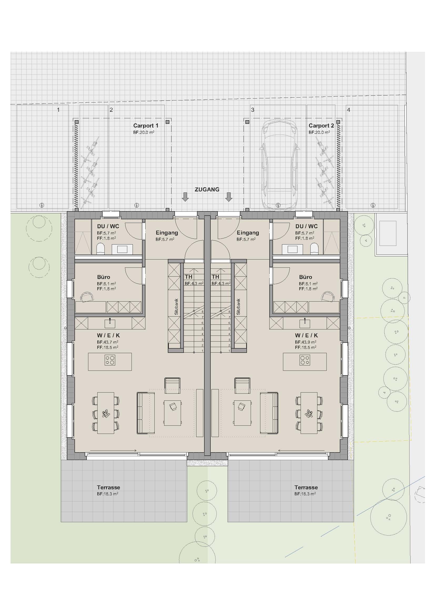 5,5-Zimmer-Doppelhaus mit Panoramablick auf die Jungfraumasse – Unterseen