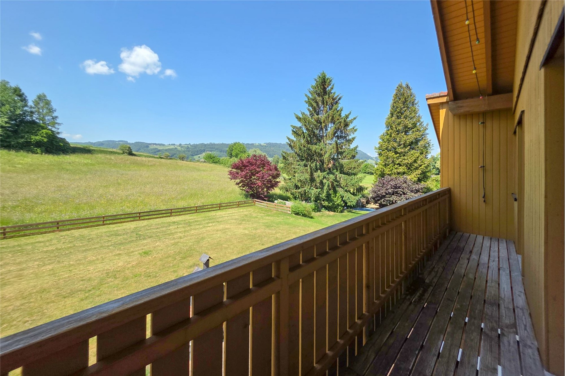 Balkon mit Alpenblick ins Grüne
