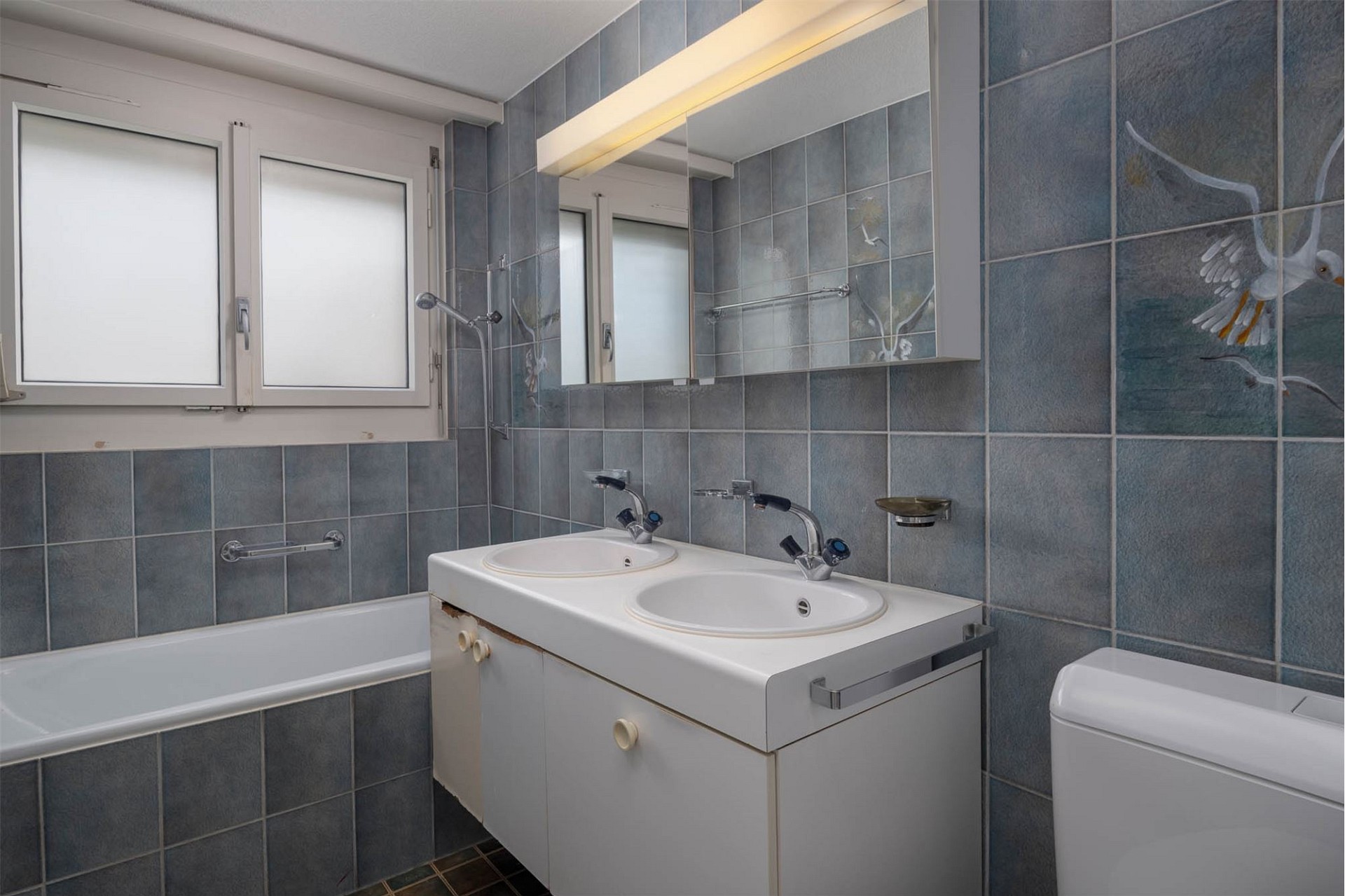 Badezimmer mit Doppelwaschtisch