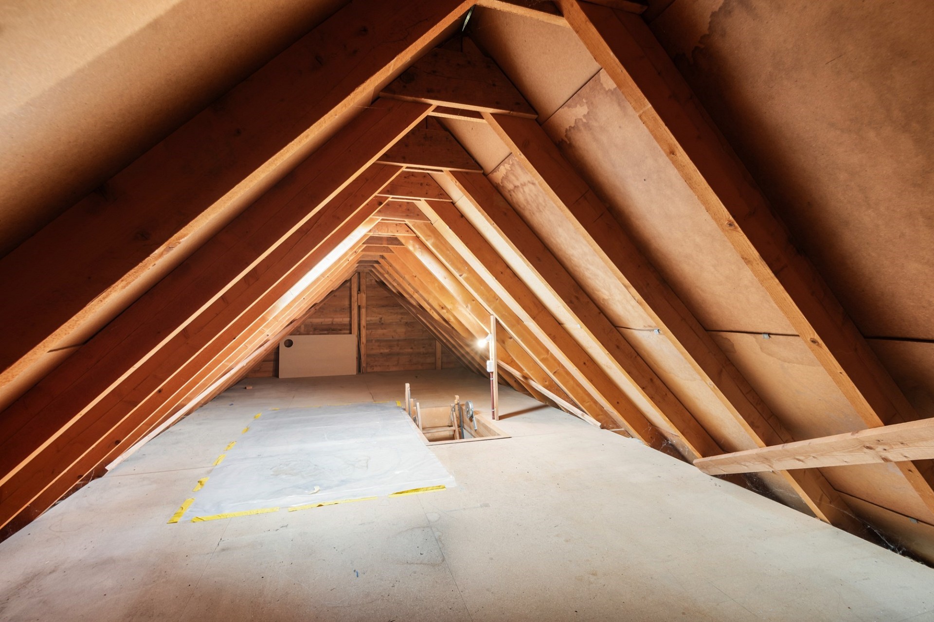 Dachboden im Rohbau