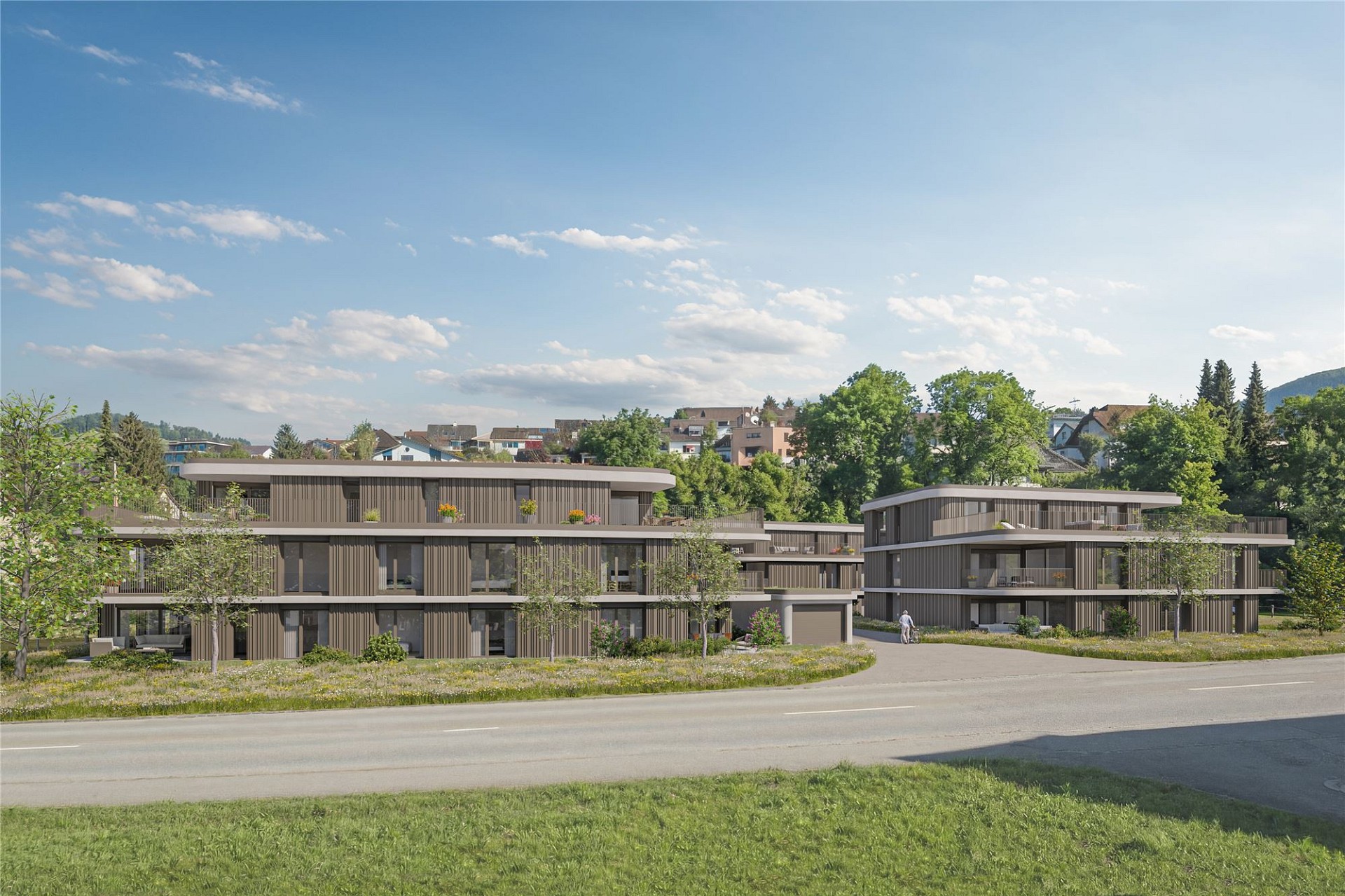 Moderne Wohnanlage im Grünen