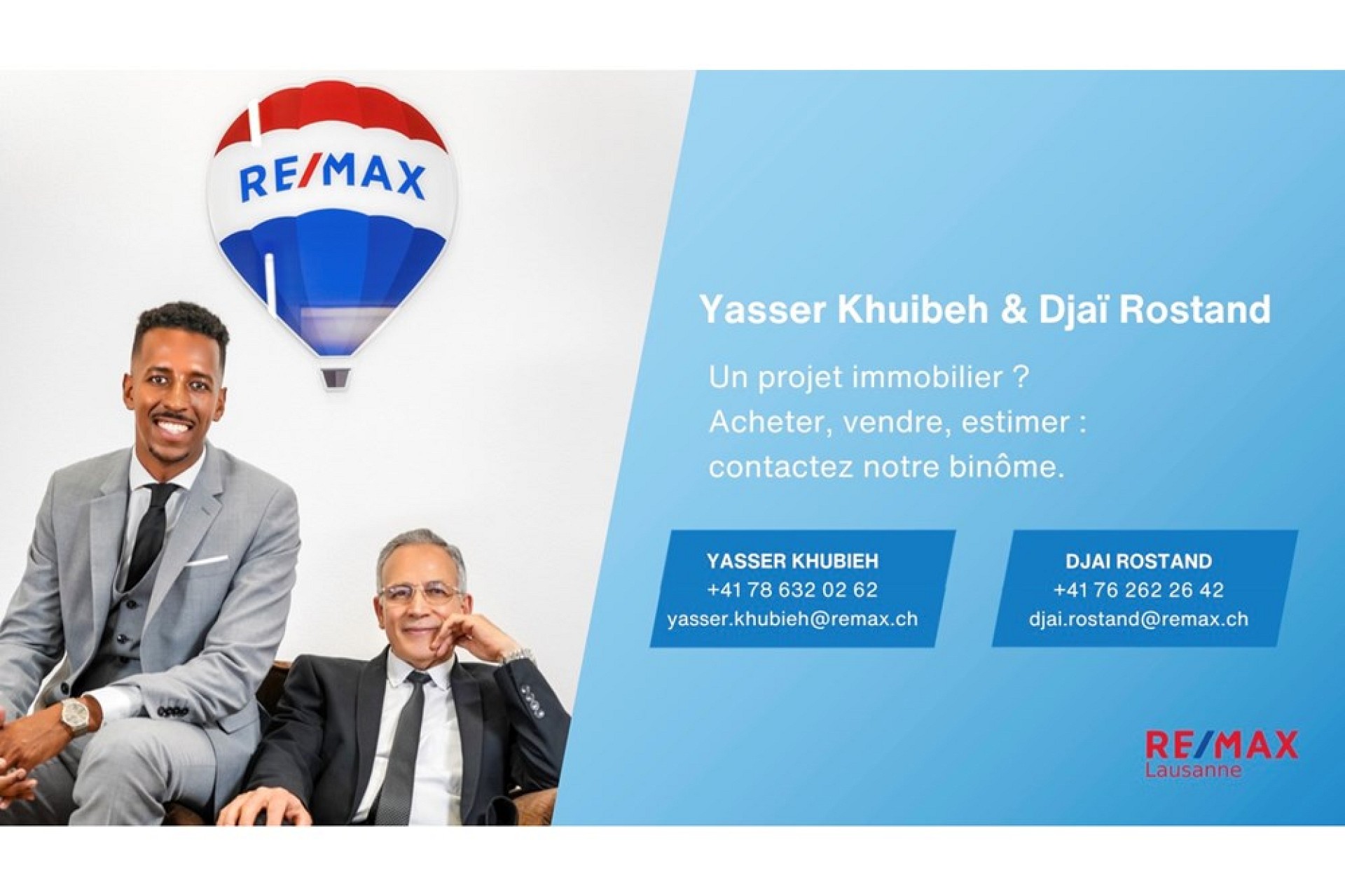 RE/MAX Werbeanzeige mit Maklern