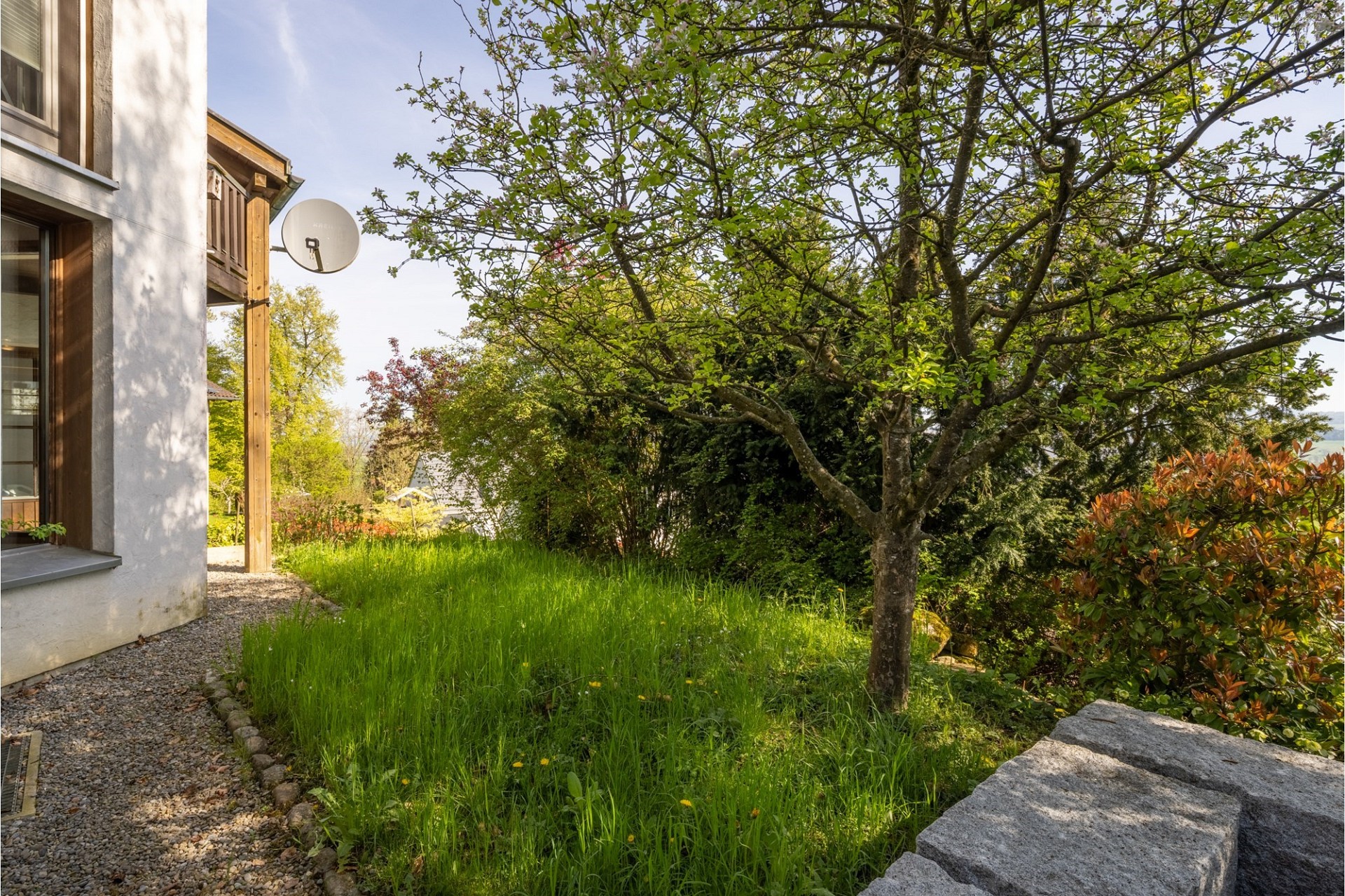 Gartenansicht am Haus