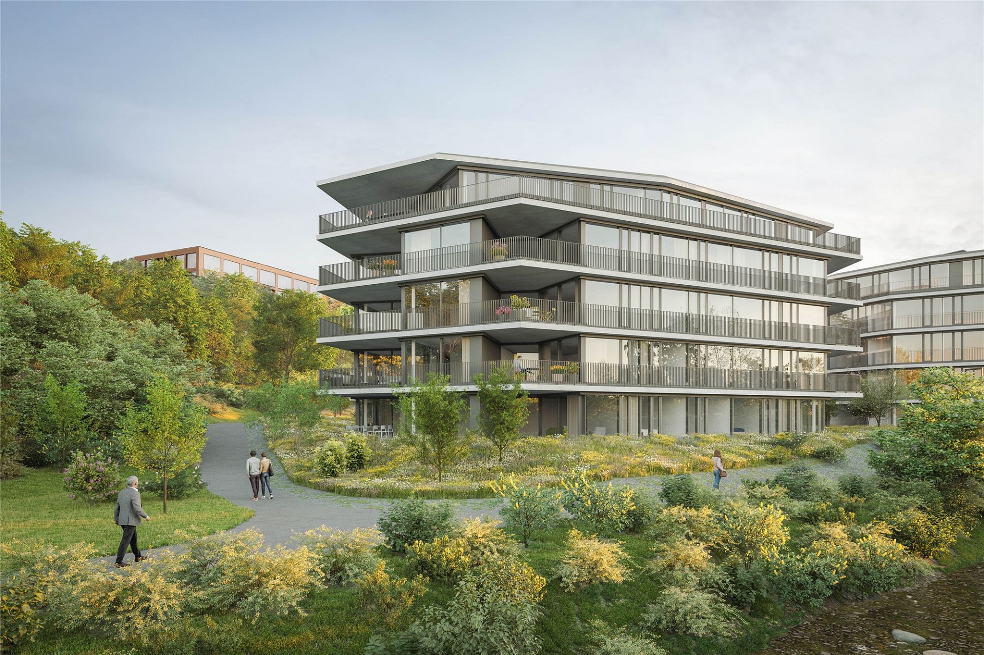Moderne Wohnanlage im Grünen