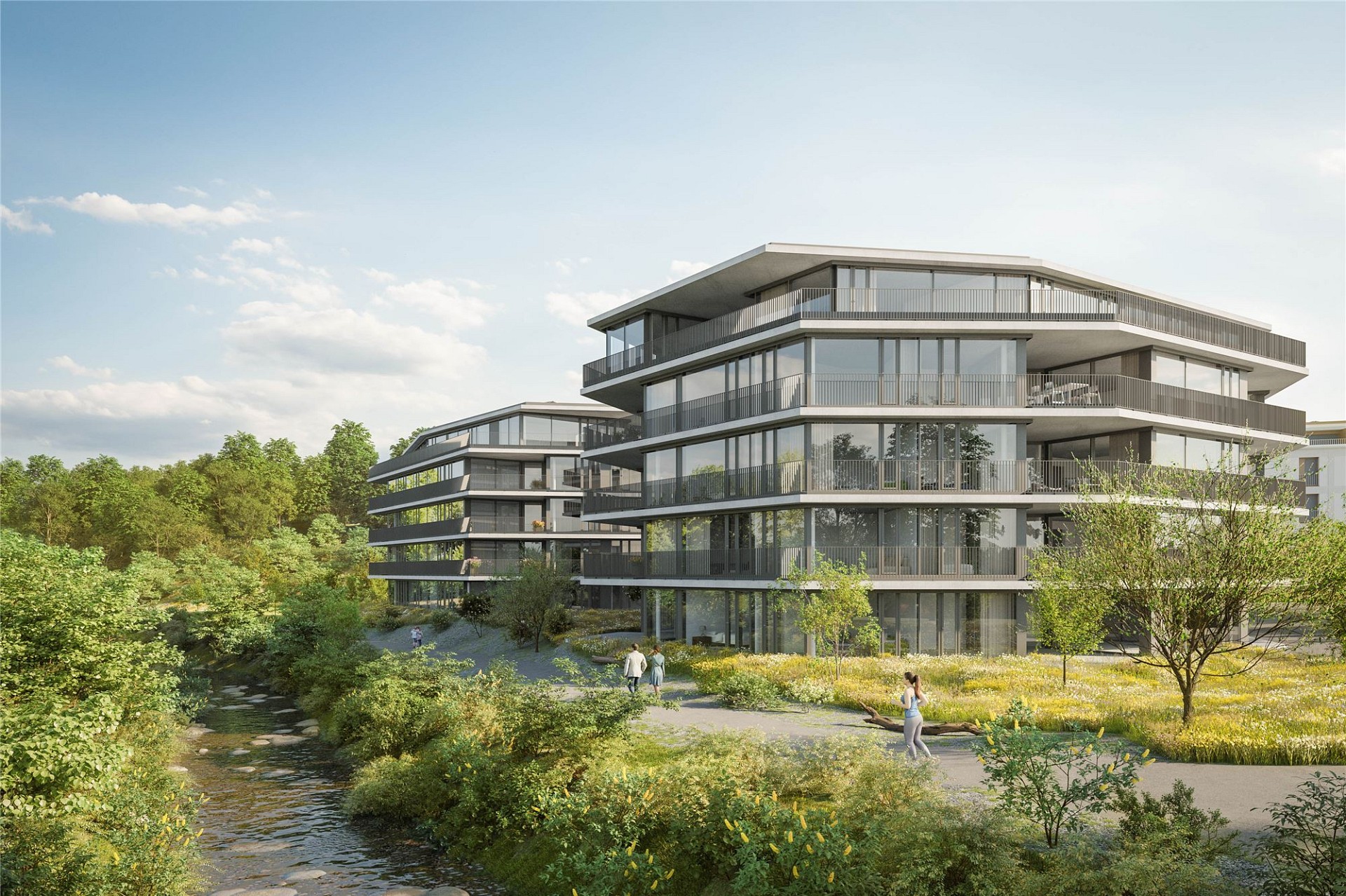 Moderne Wohnanlage am Wasser