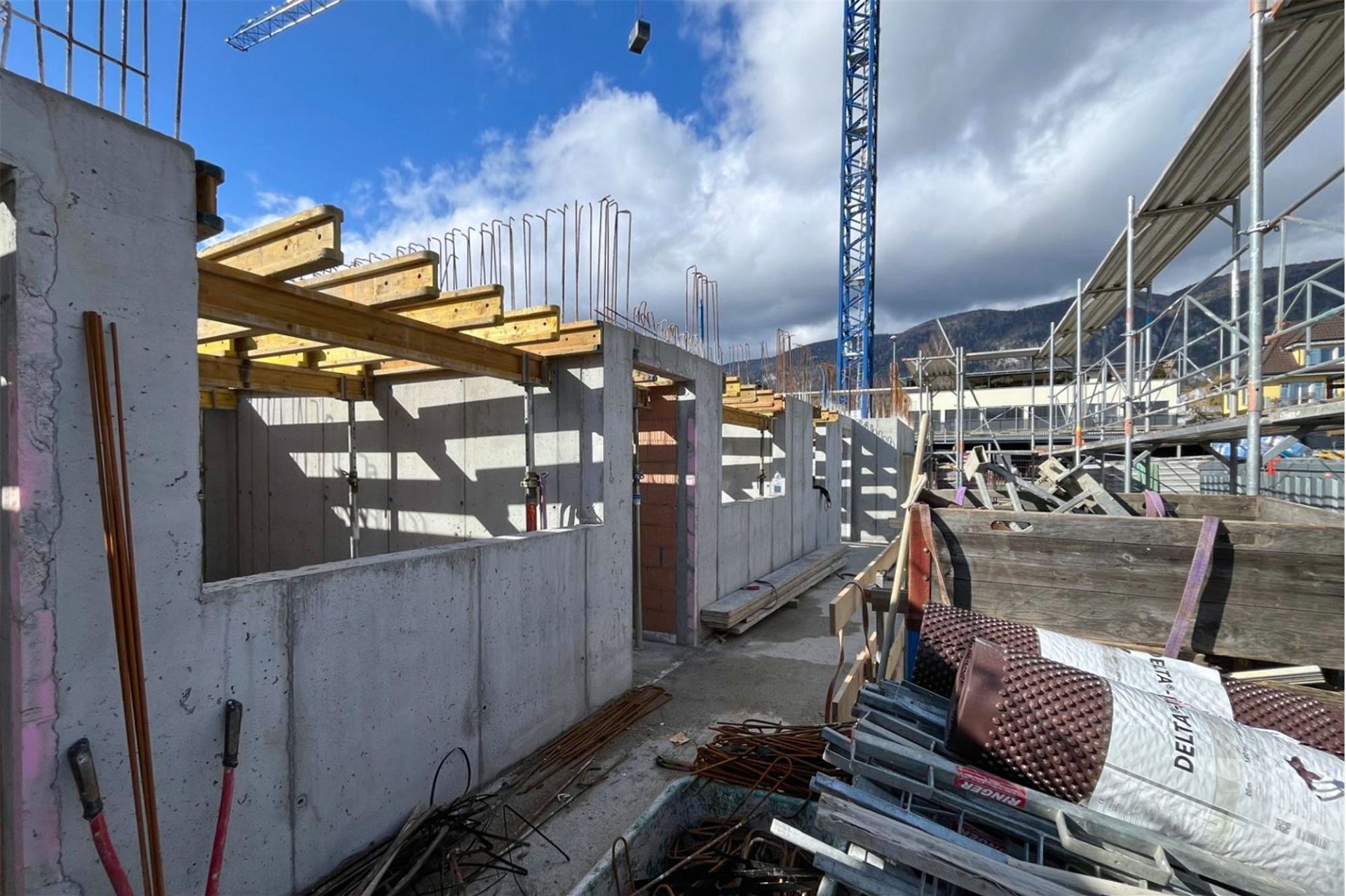 Baustelle eines Rohbaus