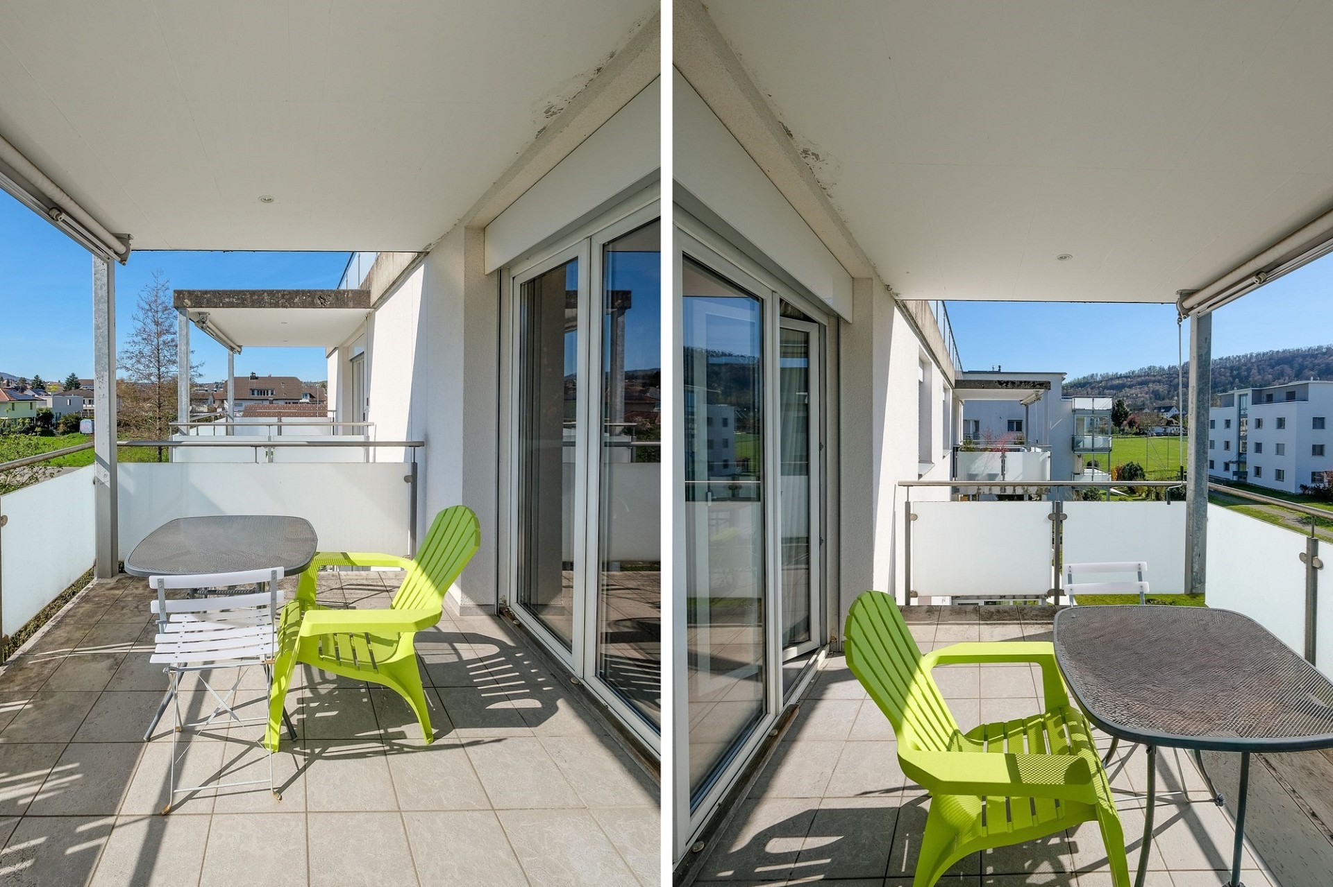 Balkon mit Sitzgruppe