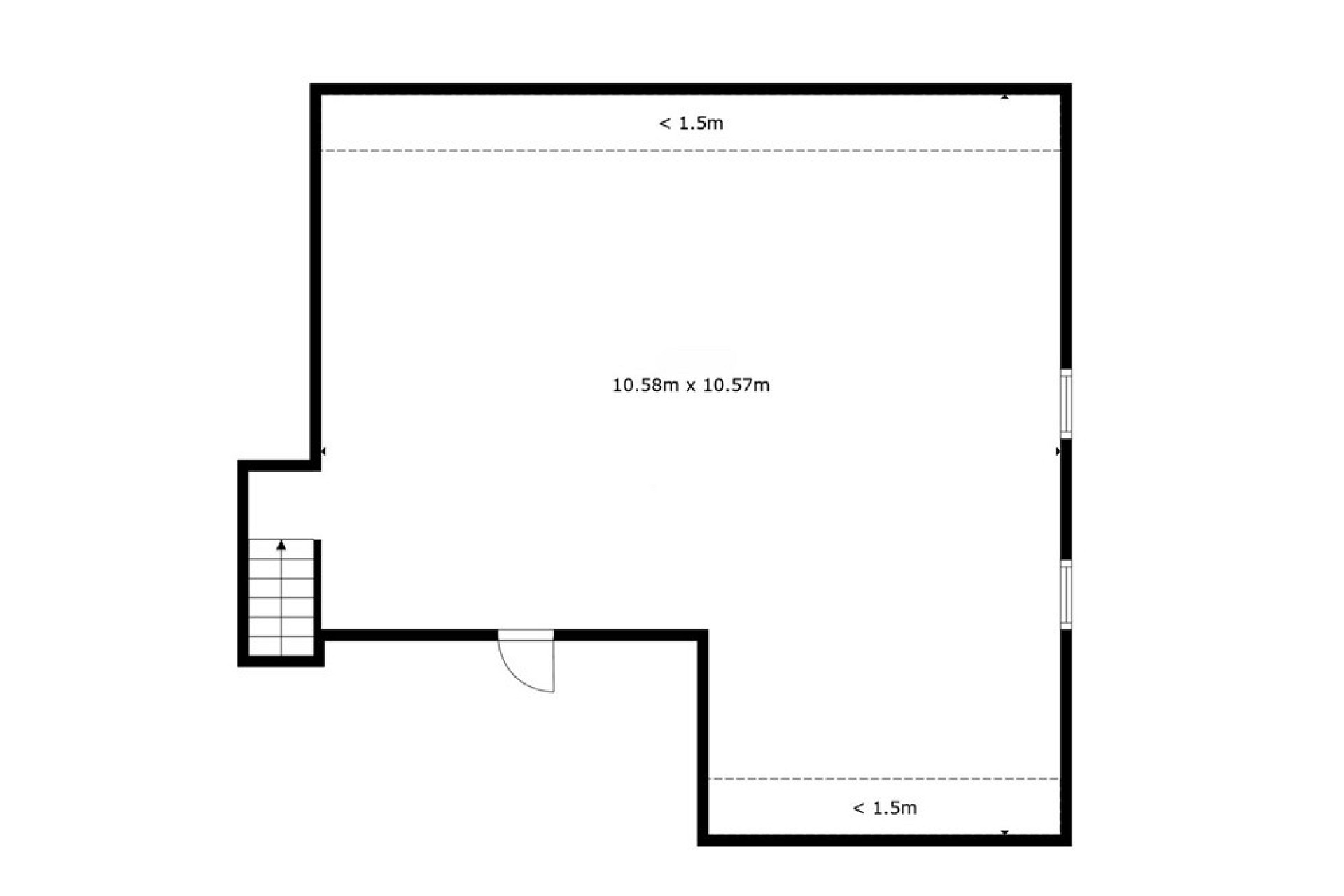 Dachgeschoss-Grundriss mit Treppe