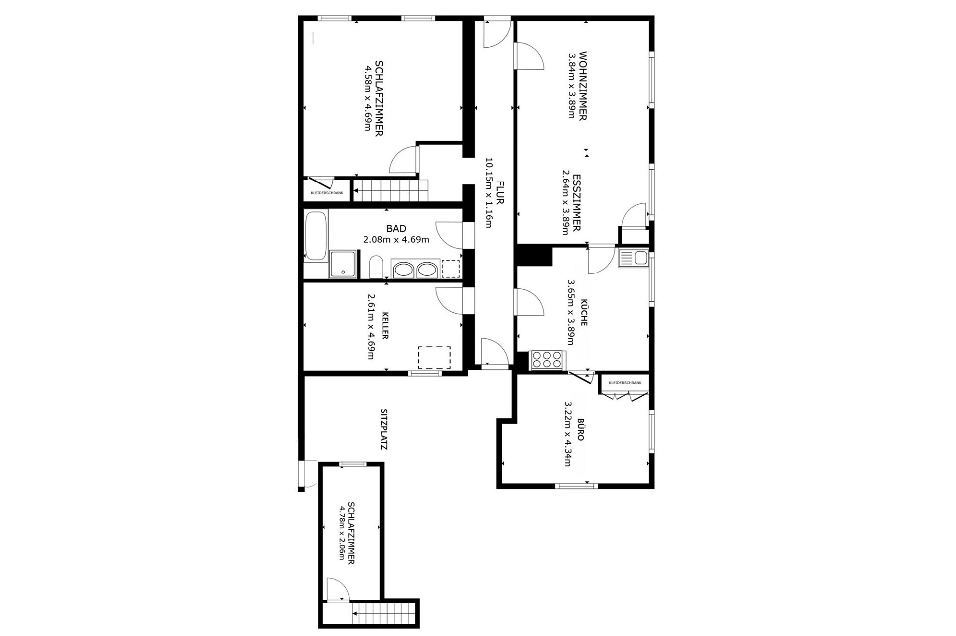 Grundriss einer Wohnung