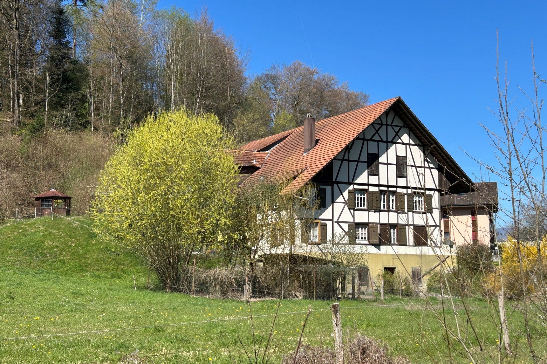Fachwerkhaus in ländlicher Hanglage