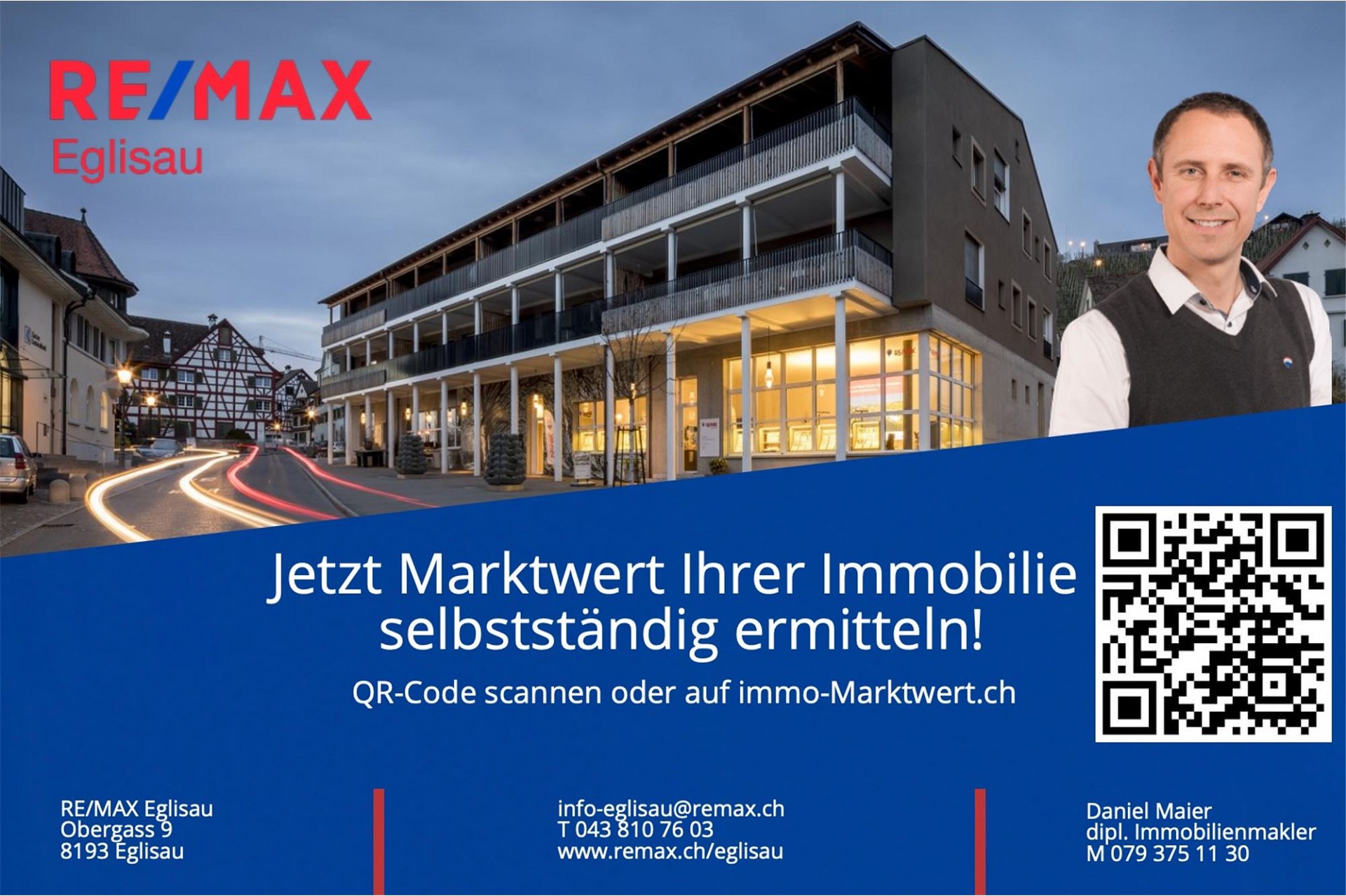 Werbeplakat für RE/MAX Eglisau